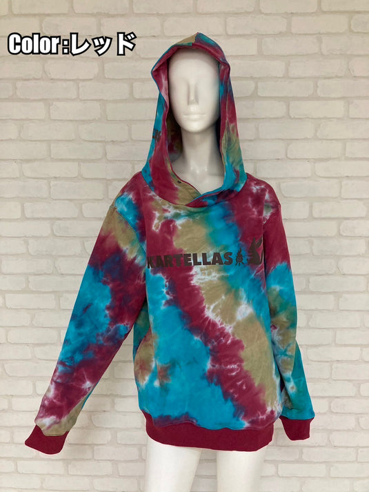 【追加🦊✨】カルテラス パーカー タイダイ柄 / KARTELLAS hooded sweatshirt tie-dye pattern