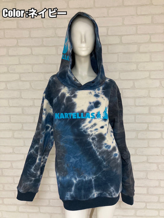 【追加🦊✨】カルテラス パーカー タイダイ柄 / KARTELLAS hooded sweatshirt tie-dye pattern