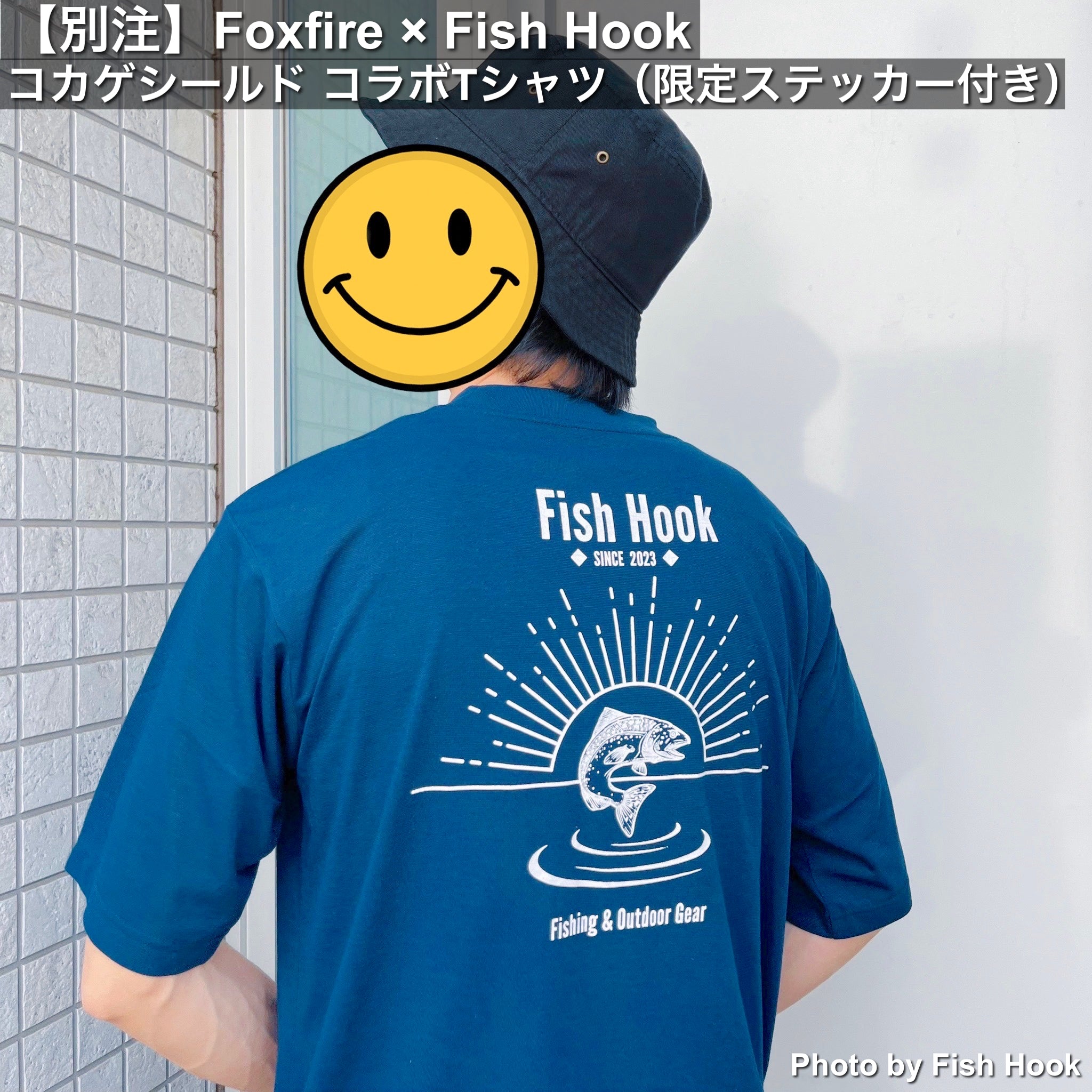 Foxfire×Fish Hook｜C-SHIELD Tシャツ｜遮熱-3℃・UVカット・速乾の夏