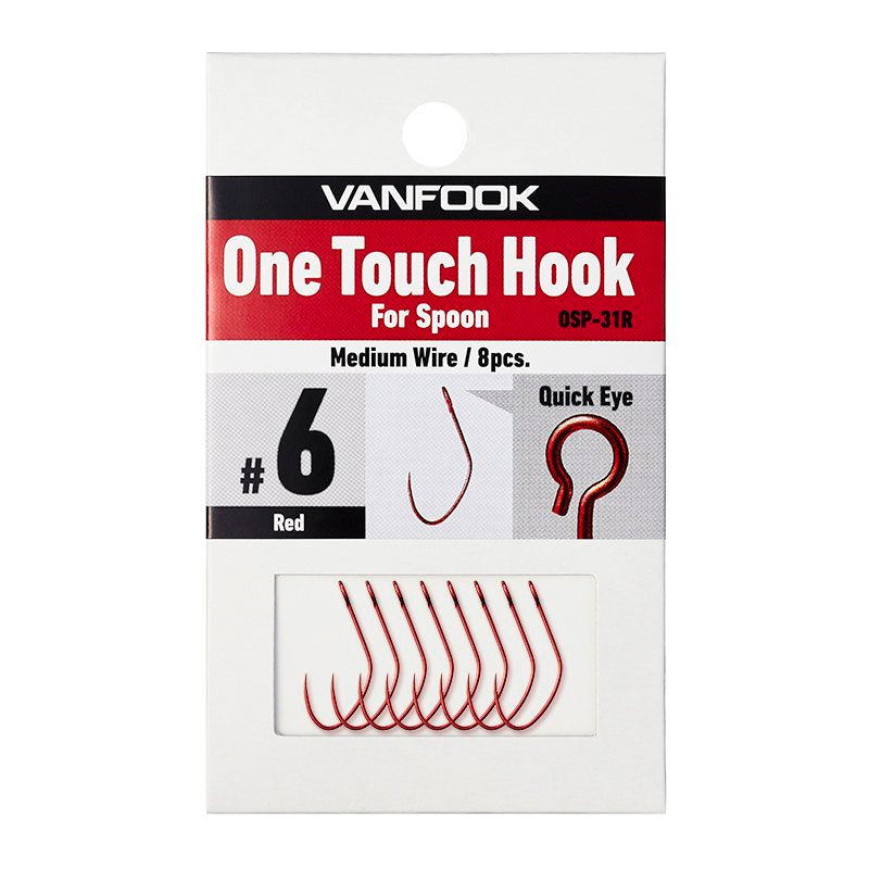 ギャラリービューアに画像をロードする, ヴァンフック OSP-31 ワンタッチフックスプーン レッド / VANFOOK OSP-31 One Touch Hook For Spoon red
