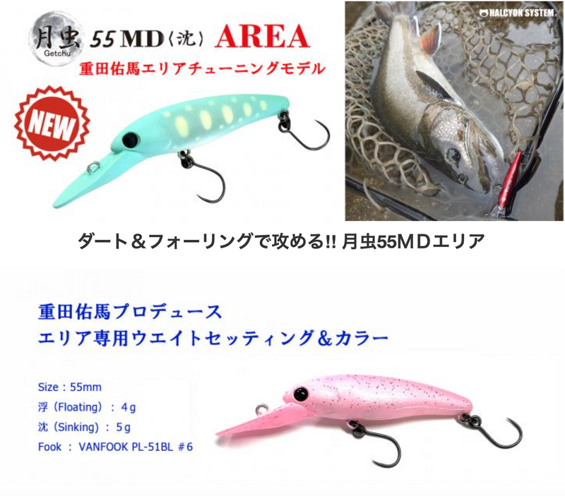 Load image into Gallery viewer, ハルシオンシステム 月虫55MD〈沈〉エリア / HALCYON SYSTEM 月虫55MD &lt;sinking&gt;AREA
