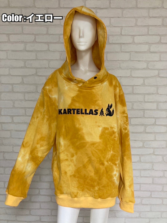 【追加🦊✨】カルテラス パーカー タイダイ柄 / KARTELLAS hooded sweatshirt tie-dye pattern