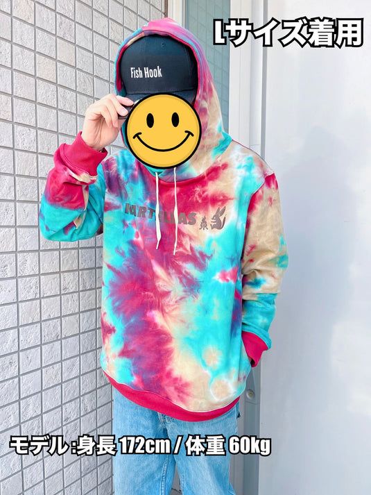 【追加🦊✨】カルテラス パーカー タイダイ柄 / KARTELLAS hooded sweatshirt tie-dye pattern