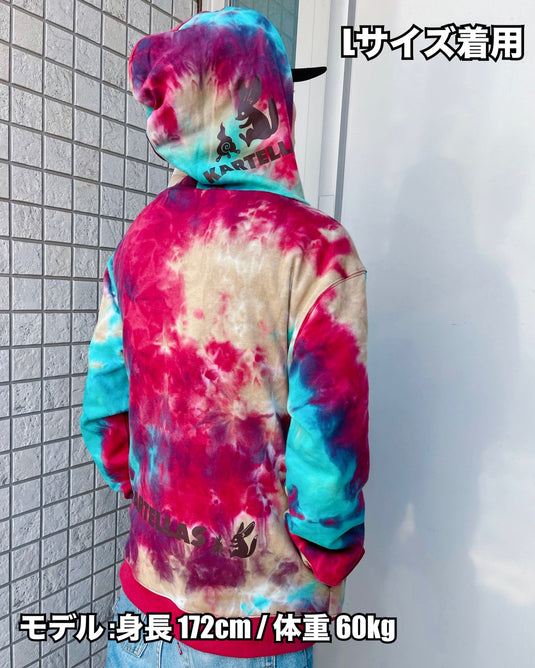 【追加🦊✨】カルテラス パーカー タイダイ柄 / KARTELLAS hooded sweatshirt tie-dye pattern