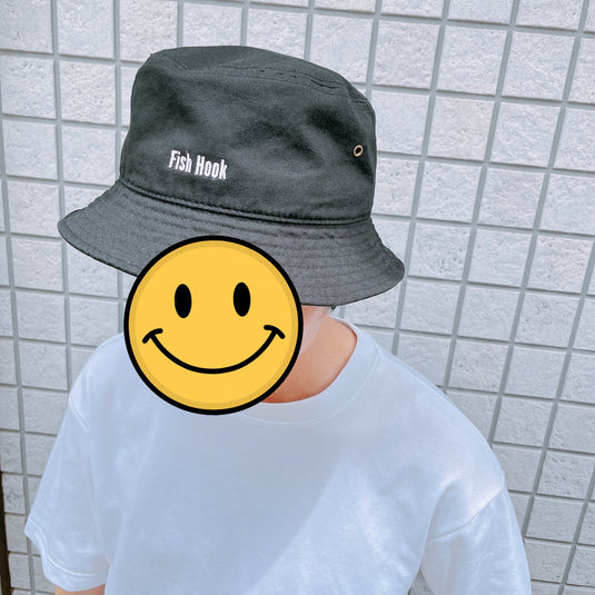 【Fish Hook オリジナル】 バケットハット(限定ステッカー付き)/ 【Fish Hook original】 bucket hat (limited sticker)