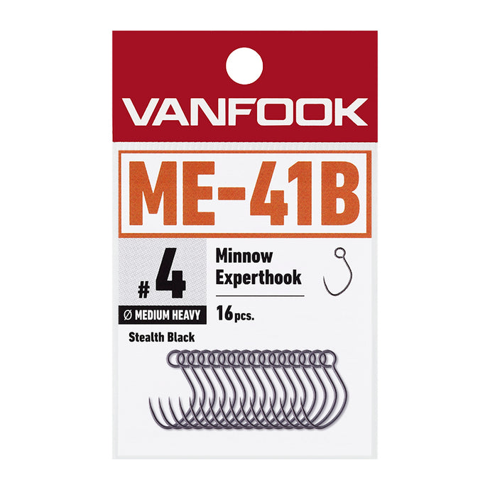 ヴァンフック ME-41B ミノーエキスパートフック ミディアムヘビーワイヤー / VANFOOK ME-41B Minnow Experthook Medium Heavy Wire