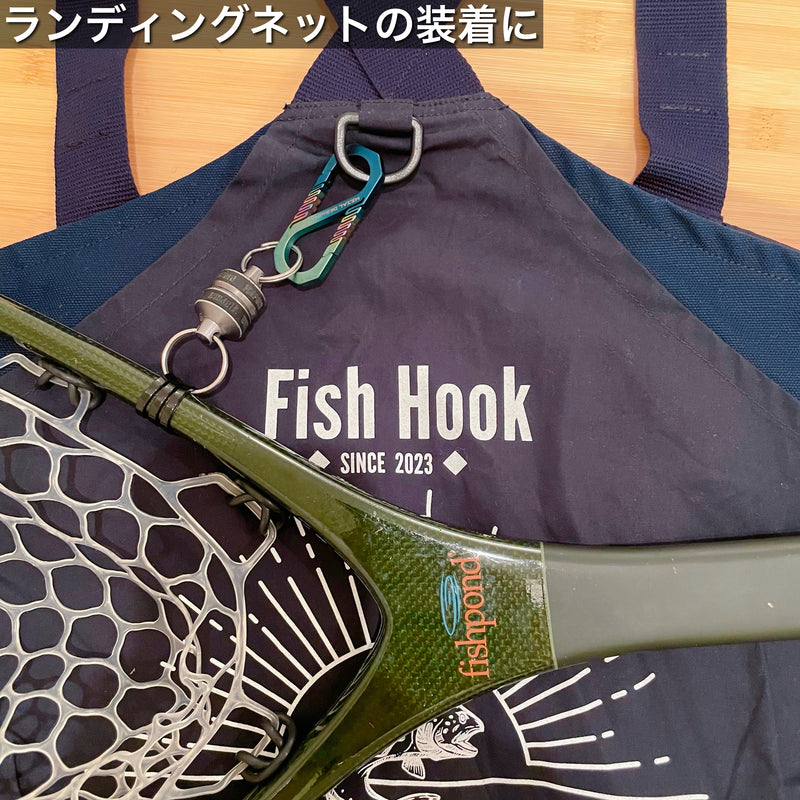 ギャラリービューアに画像をロードする, 【別注】METAL DESIGN WORKS × Fish Hook カラビナ Fish Hook刻印入り / Titanium Carabiner
