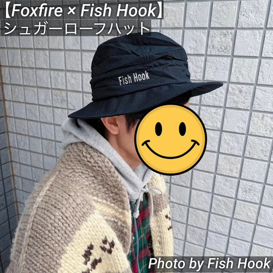 【Foxfire × Fish Hook 】アウトドアハット (限定ステッカー付き) /【Foxfire × Fish Hook 】Outdoor Hat (limited sticker)