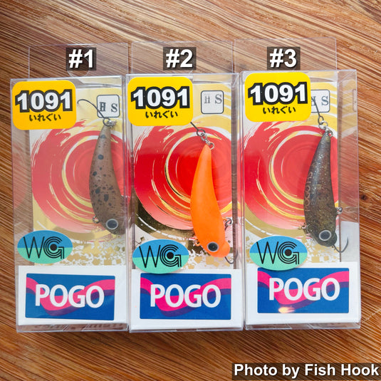 ムカイフィッシング ポゴ38HS WG 1091カラー ボトムダートミノー ガラスラトル エリアトラウト MUKAI POGO38HS WG