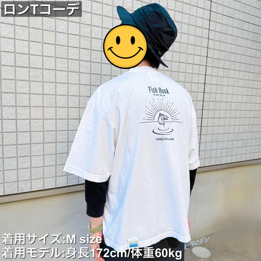 【ご予約製品】（2026年春お届け予定）amu × Fish Hook amuca®素材のコラボ Tシャツ