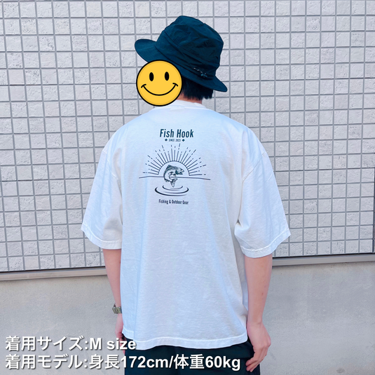 【ご予約製品】（2026年春お届け予定）amu × Fish Hook amuca®素材のコラボ Tシャツ