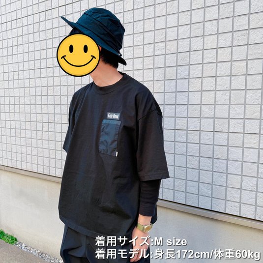 【ご予約製品】（2026年春お届け予定）amu × Fish Hook amuca®素材のコラボ Tシャツ