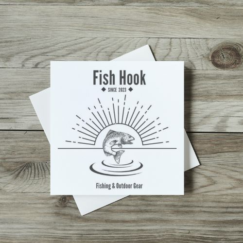 fish hook sticker